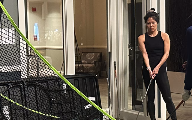 Head Golf Pro, guy Tuminaro, teaching a lesson